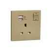 مقبس مفتاح AvatarOn C من Schneider Electric E8715USB، 1 عصابة، 13 أمبير 2.1 أمبير منفذين USB
